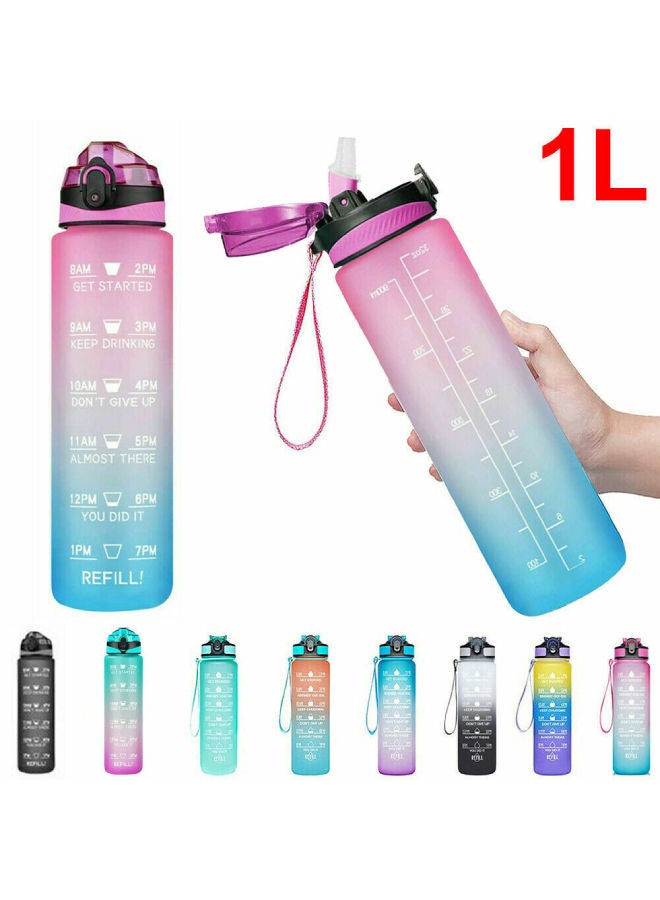 زجاجة مياه تحفيزية مجانية مع حزام للحمل وقش - Image 3