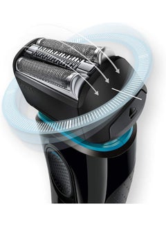 BRAUN Series 5 5140s Men’s Electric Foil Shaver, Wet & Dry, Pop Up Precision Trimmer Black/Blue  - Image 2