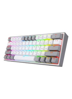 REDRAGON K616 Fizz Pro RGB 60% Gaming Wireless & Bluetooth Mechanical Keyboard - Red Switches - 3 Connection Modes (Wired, Wireless 2.4Ghz and Bluetooth) (White Grey)  - Image 2