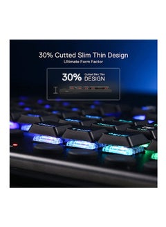 REDRAGON K619 Horus RGB Mechanical Keyboard, Ultra-Thin Designed Wired Gaming Keyboard w/Low Profile Keycaps, Dedicated Media Control & Linear Red Switch, Pro Software Supported  - Image 5