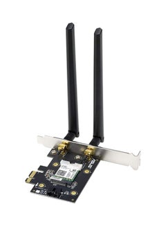 PCE-AX3000 WiFi 6 (802.11ax) Adapter with 2 External Antennas. Supporting 160MHz for Total Data Rate up to 3000Mbps, Bluetooth 5.0, WPA3 Network Security, OFDMA and MU-MIMO Black