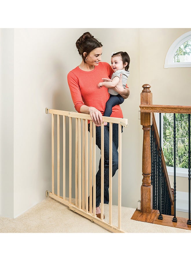 evenflo - Top Of Stairs Walk Thru Gate, Wood - Image 1