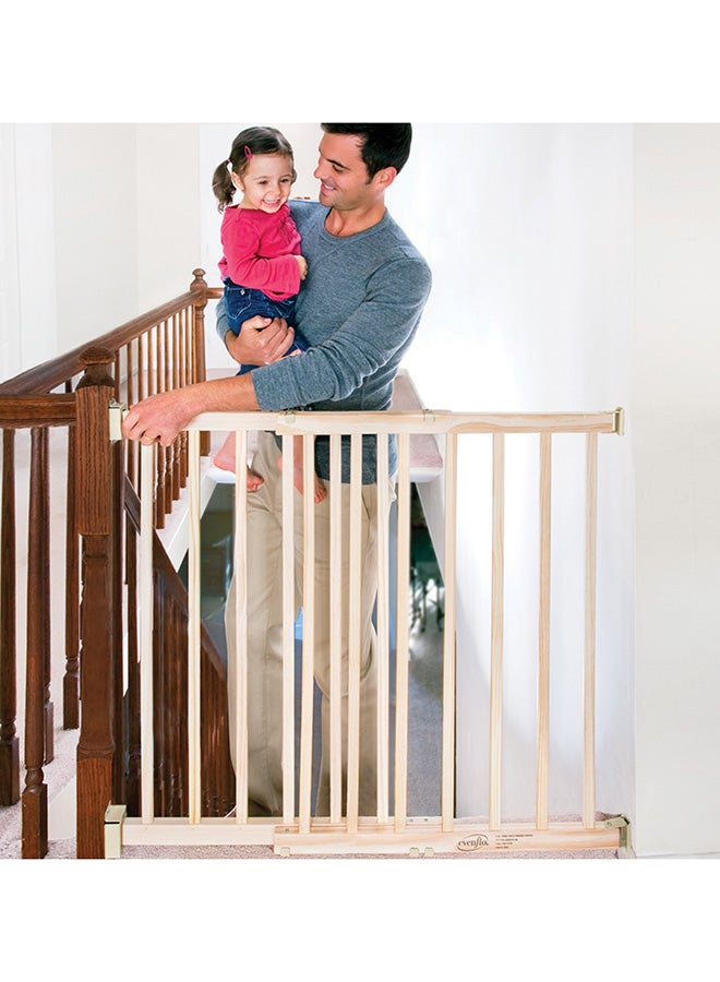 evenflo - Top Of Stairs Walk Thru Gate, Wood - Image 1