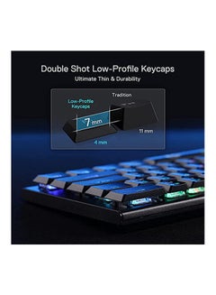 REDRAGON K614 Anivia PRO RGB Mechanical Gaming Keyboard – Low Profile Red Switch – Wireless/Bluetooth/Wired (Black)  - Image 2