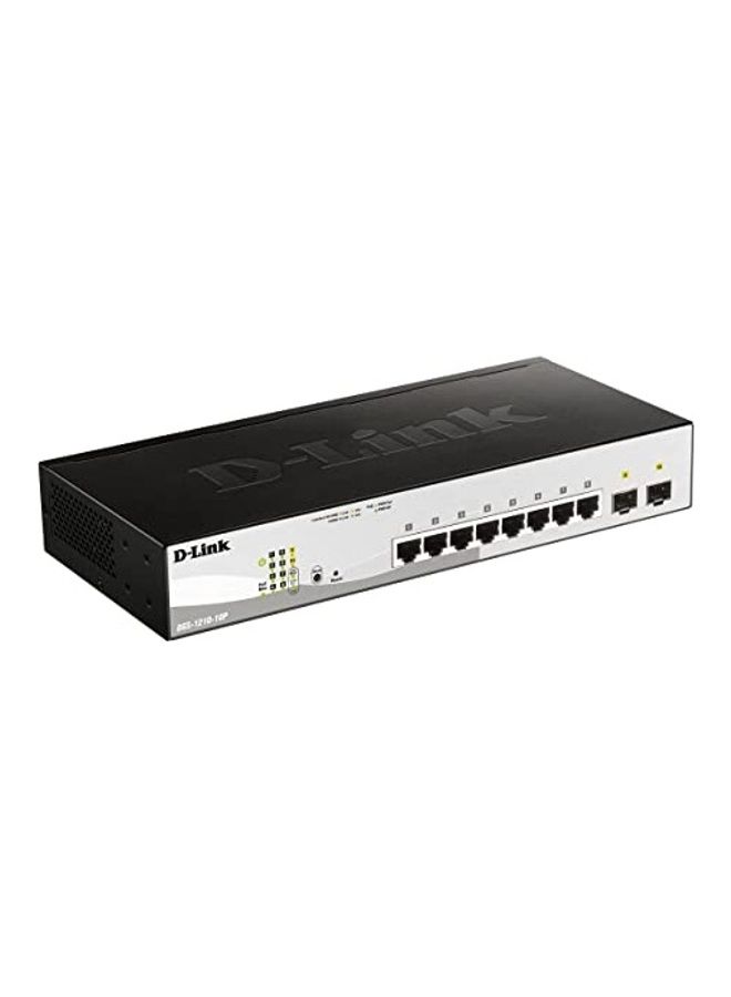 D-Link DGS-1210-10P 8-Port 10/100/1000M PoE with 2 Combo SFP ports Web Smart Switch Grey  - Image 2