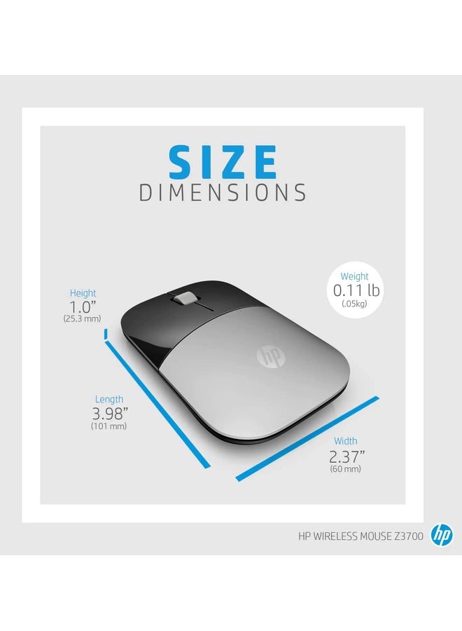 HP - Wireless Mouse Z3700 7UH87AA#ABL Natural Silver - Image 1