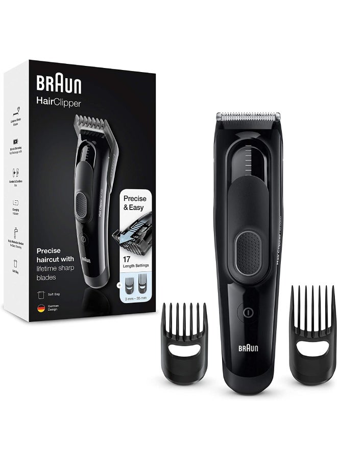 BRAUN HC5050 Hair Clipper With 17 Length Settings Black  - Image 1