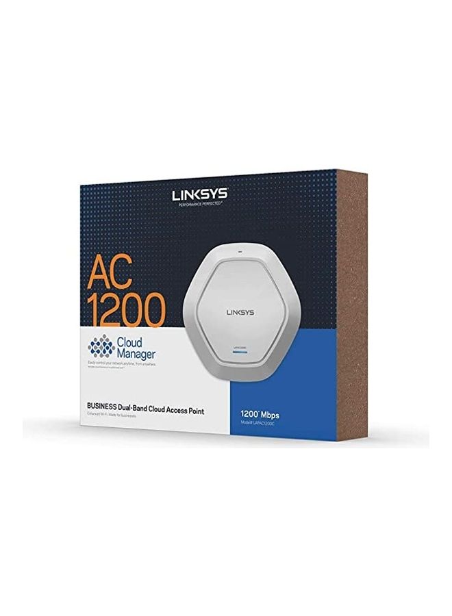 LINKSYS - LAPAC1200C AC1200 Wireless Access Point for Business (Cloud Management PoE WiFi Access Point) White - Image 1