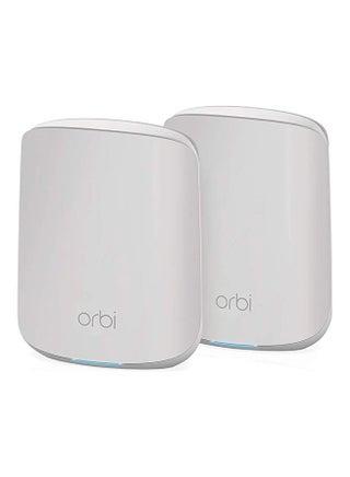 نظام أوربي ميش واي فاي (RBK352) | جهاز توجيه WiFi 6 شبكي مع موسع قمر صناعي واحد | تغطية شبكة WiFi كاملة مزدوجة النطاق تصل إلى 2500 قدم مربع وأكثر من 30 جهازًا | AX1800 WiFi 6 (حتى 1.8 جيجابت في الثانية) - v1677141195/N53387067A_1