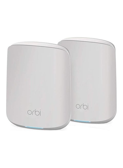 نظام أوربي ميش واي فاي (RBK352) | جهاز توجيه WiFi 6 شبكي مع موسع قمر صناعي واحد | تغطية شبكة WiFi كاملة مزدوجة النطاق تصل إلى 2500 قدم مربع وأكثر من 30 جهازًا | AX1800 WiFi 6 (حتى 1.8 جيجابت في الثانية)
