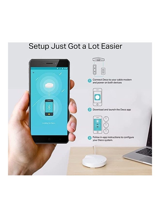 TP-LINK - Deco M9 Plus Mesh Wi-Fi Router, AC2200, Triband, Wi-Fi Home Network Complete Solution White - Image 1