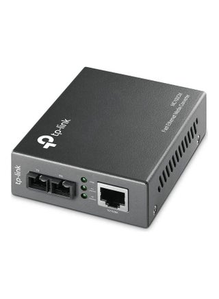 Fast Ethernet SFP to RJ45 Fiber Media Converter | Fiber to Ethernet Converter | 10/100Mbps RJ45 Port to 100Base-FX Multi-Mode Fiber (MC100CM) Black - v1677142932/N53387094A_1