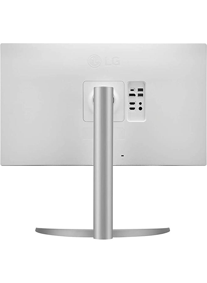 LG - 27 Inch UHD 4K IPS Monitor with VESA DisplayHDR 400, USB-C, Adjustable Stand, Silver 27UP850-W Silver - Image 1
