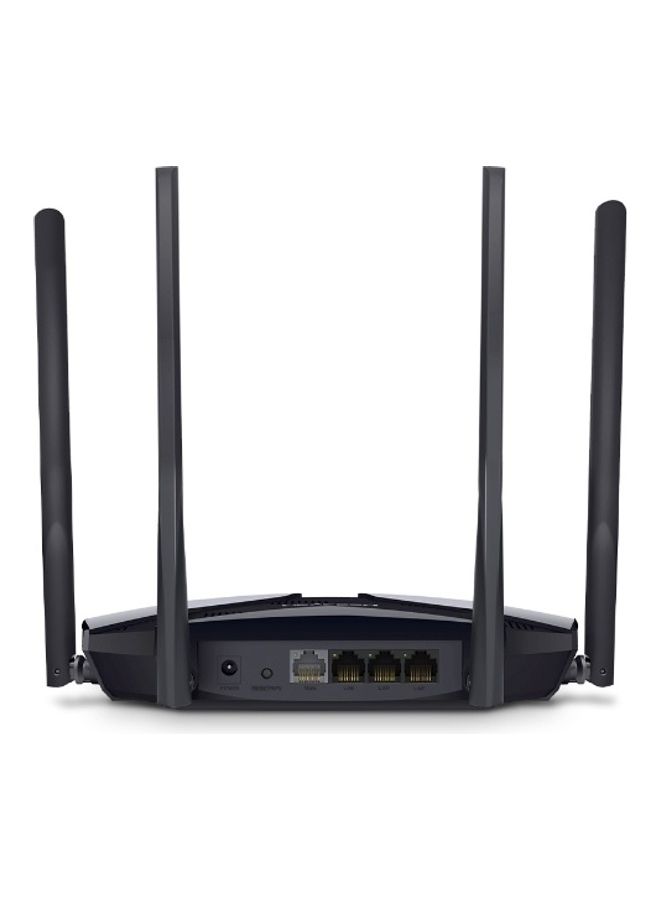 MERCUSYS AX1800 Dual-Band Wi-Fi 6 Router, WiFi Speed up to 1201Mbps/5GHz+574Mbps/2.4GHz, 3 Gigabit LAN Ports, Ideal for Gaming Xbox/PS4/Steam & 4K (MR70X) Black  - Image 3
