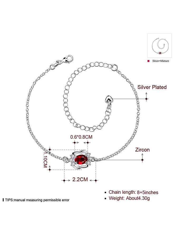 سكمي Beautiful Ankle Bracelets Initial Diamond Anklets For Women Spa005B  - Image 2