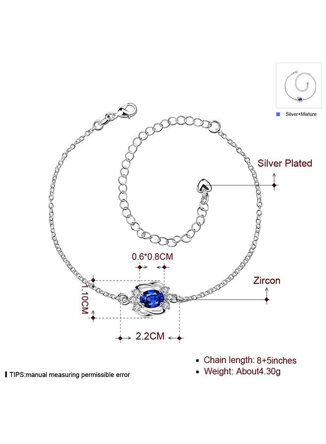 سكمي Beautiful Ankle Bracelets Initial Diamond Anklets For Women Spa005B  - Image 3