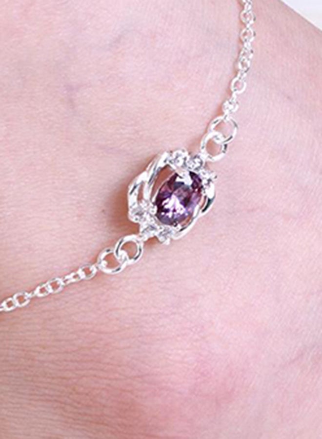 سكمي Beautiful Ankle Bracelets Initial Diamond Anklets For Women Spa005B  - Image 5