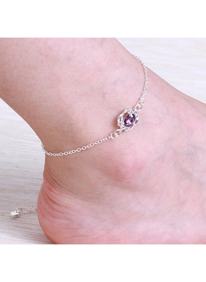 سكمي Beautiful Ankle Bracelets Initial Diamond Anklets For Women Spa005B  - Image 4