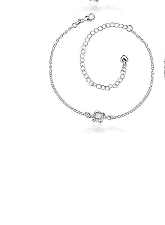 سكمي أساور كاحل جميلة بحروف أولية وألماس للنساء Spa007D - Image 4
