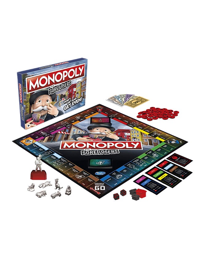 Monopoly Sore Losers Hasbro Board Game, Ages 8 And Up  - Image 1
