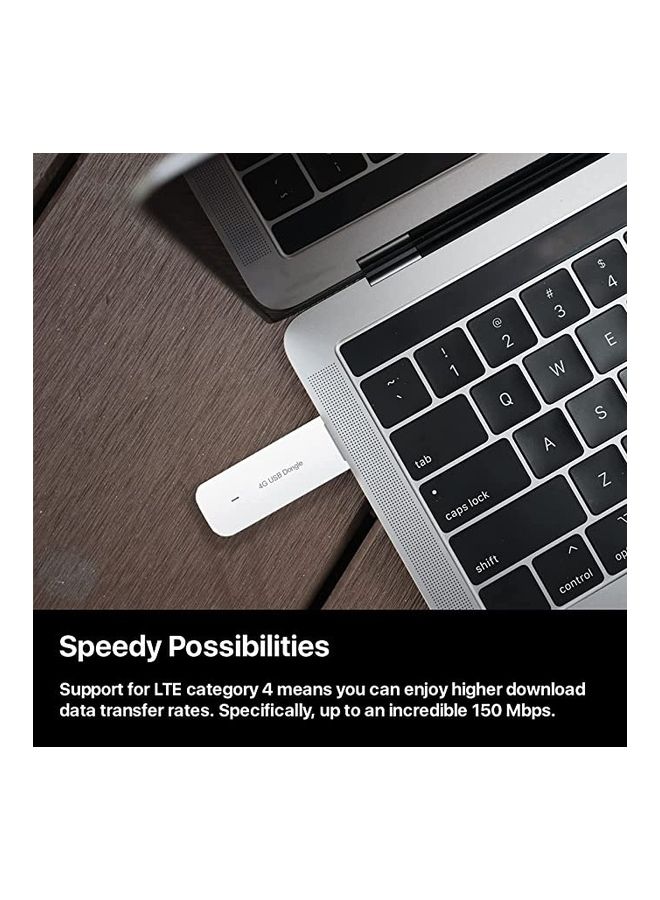 HUAWEI - Unlocked E3372h-320 LTE/4G 150 Mbps USB Mobile Broadband Dongle For Use With Any Sim Card Worldwide White - Image 1