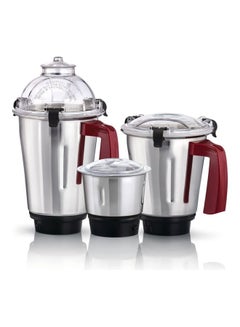 BLACK+DECKER 3-in-1 Multifunctional Mixer Grinder with 3 Jars Set: Blender, Wet & Dry Grinder and a Chutney Jar Years Warranty 750 W MG750-B5 white and red  - Image 4