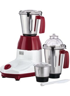 BLACK+DECKER 3-in-1 Multifunctional Mixer Grinder with 3 Jars Set: Blender, Wet & Dry Grinder and a Chutney Jar Years Warranty 750 W MG750-B5 white and red  - Image 2