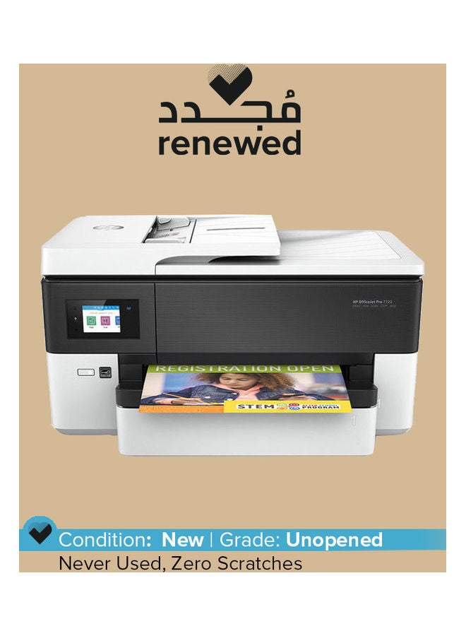 HP Renewed - Office Jet Pro Wide Format 7720 All-in-One Printer – Wireless, Print, Scan, Copy, Fax White - Image 1