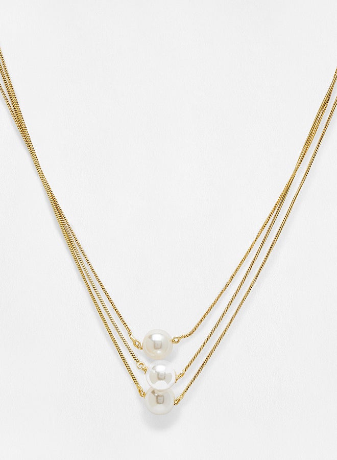 Pipa Bella - Austra Necklace With Gold Pearls - Image 1
