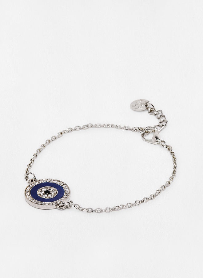 Pipa Bella - 18K Gold Plated Turquoise color Sterling Silver Cubic Zirconia Aizah Evil Eye Necklace - Image 1