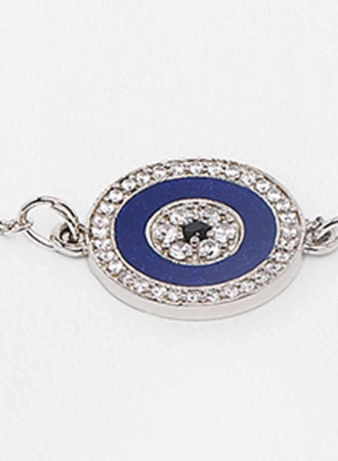 Pipa Bella - 18K Gold Plated Turquoise color Sterling Silver Cubic Zirconia Aizah Evil Eye Necklace - Image 1
