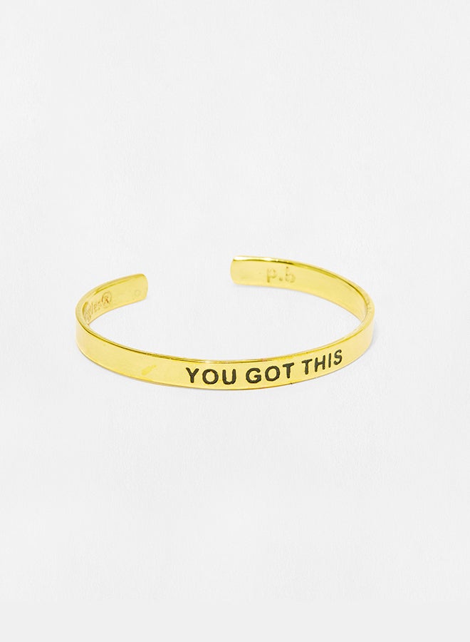 Pipa Bella Gold Plated You Got This Resolution 2021 Karma Bangle - Image 3