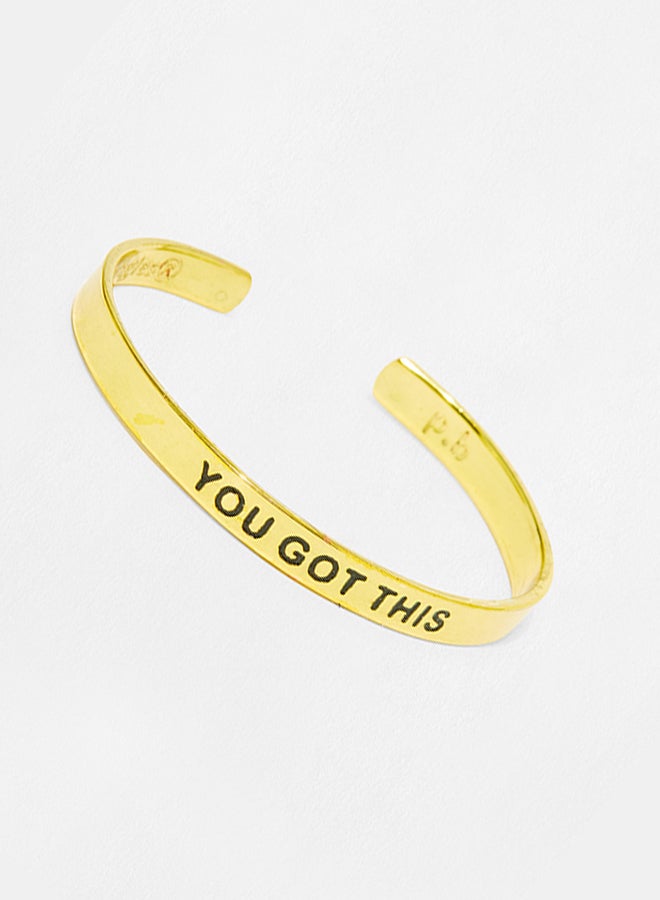 Pipa Bella Gold Plated You Got This Resolution 2021 Karma Bangle - Image 5