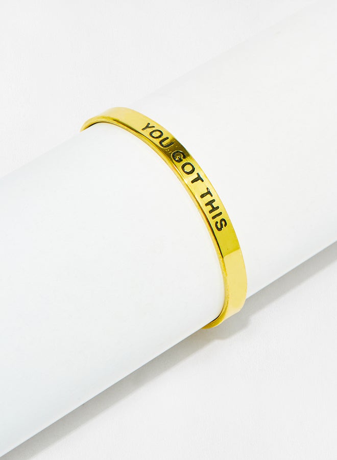 Pipa Bella Gold Plated You Got This Resolution 2021 Karma Bangle - Image 1