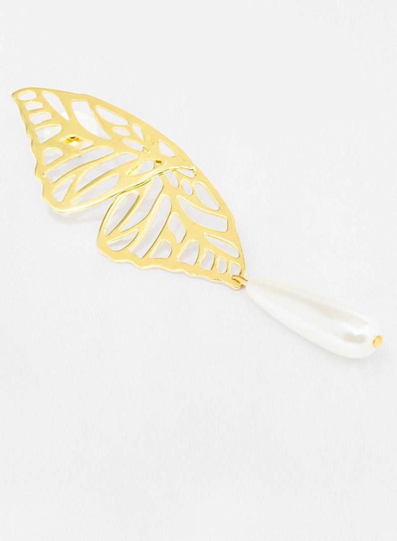 Pipa Bella - Butterfly Wing Gold Color Earrings - Image 1