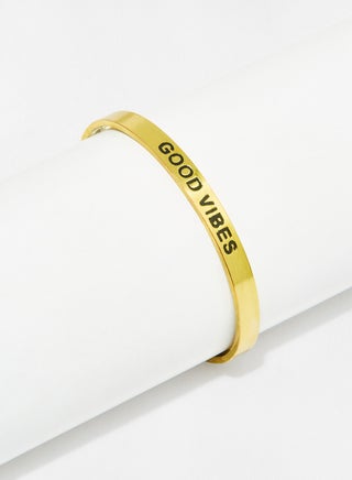 Gold Plated Good Vibes Karma Bangle - v1677157139/N51811433A_1
