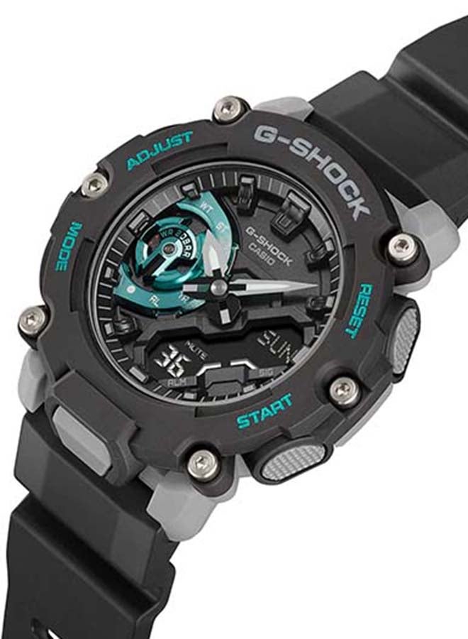 كاسيو ساعة يد رقمية وبعقارب بتصميم دائري طراز GA-2200M-1ADR - 50 مم - أسود - Image 3