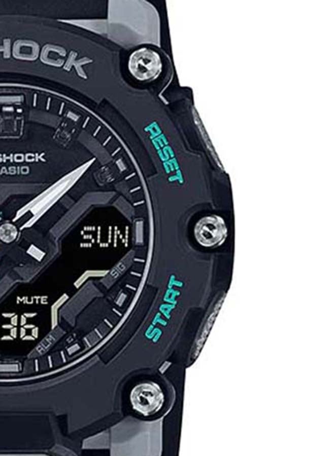 كاسيو ساعة يد رقمية وبعقارب بتصميم دائري طراز GA-2200M-1ADR - 50 مم - أسود - Image 5