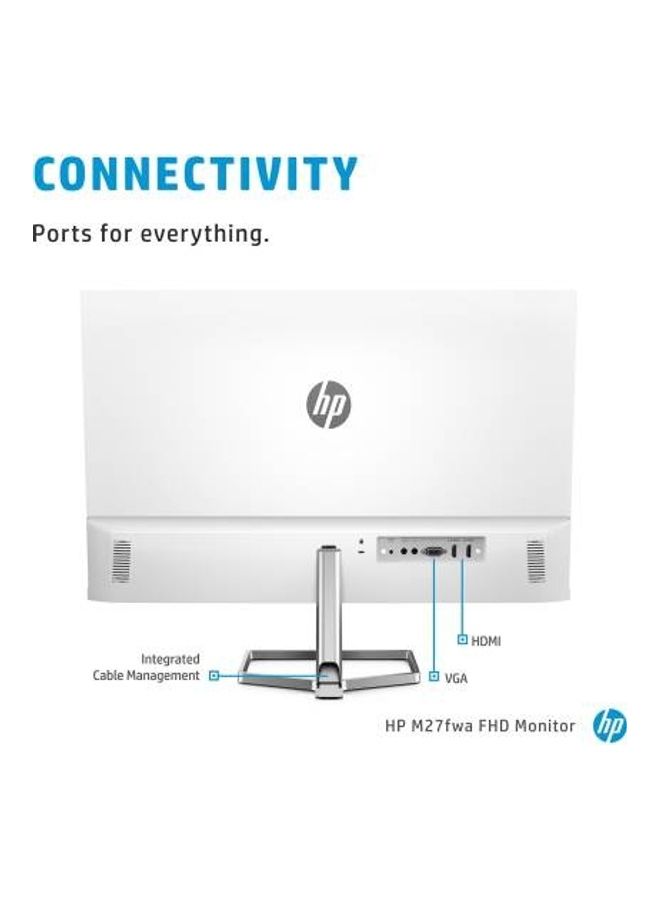 HP - M27fwa 27-Inch IPS Full HD Monitor With Speaker,HDMI,VGA White - Image 1