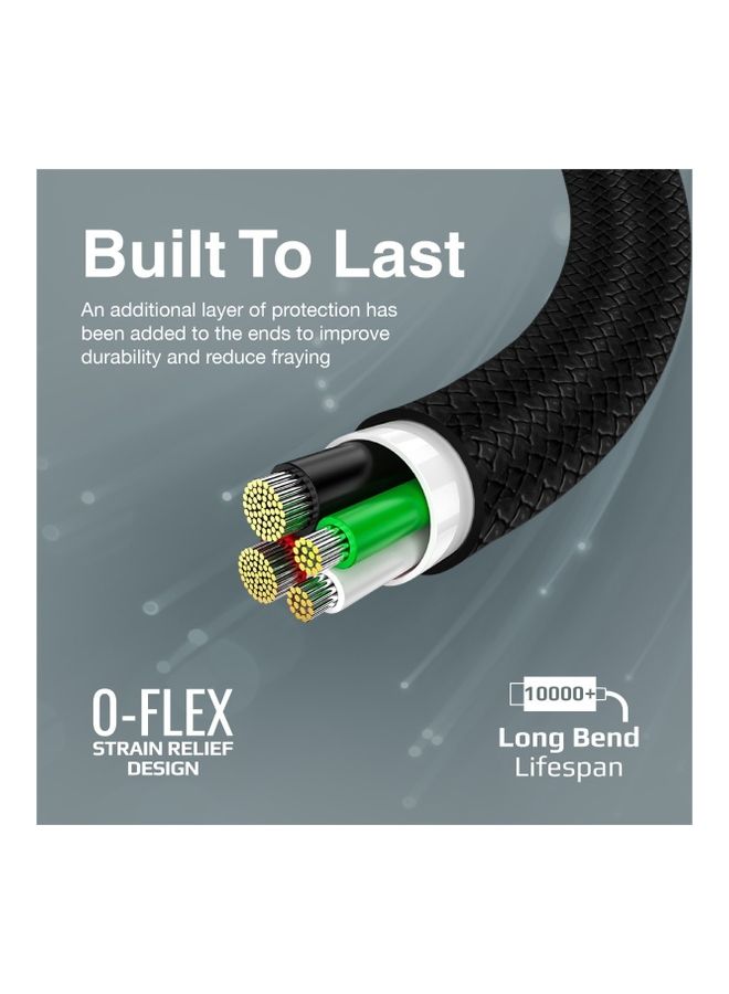 بروميت كابل USB-C إلى USB-C، كابل شحن سريع 60 وات ممتاز من النوع C مع مزامنة بيانات 480 ميجابت في الثانية وكابل سيليكون مضاد للتشابك بطول 100 سم لهاتف Samsung Galaxy S22 وiPad Air وDell XPS 13 وXCord-CC - Image 4