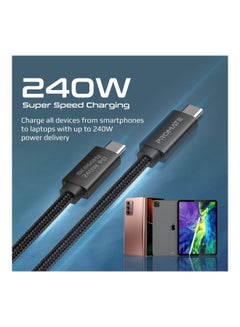 iPhone 15 Cable, USB4 Cable with UHD 8k 60hz, 240W PD, 40Gbps Data Sync and Thunderbolt 4 Compatibility, PrimeLinkC40-2M Black Black - v1677227656/N53387404A_4