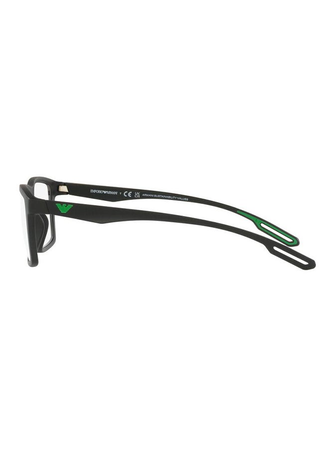 EMPORIO ARMANI - unisex Full-Rimmed Rectangular Frame Clip On Ea4189U 50011W Size 55 Matte Black Demo Lens - Image 1