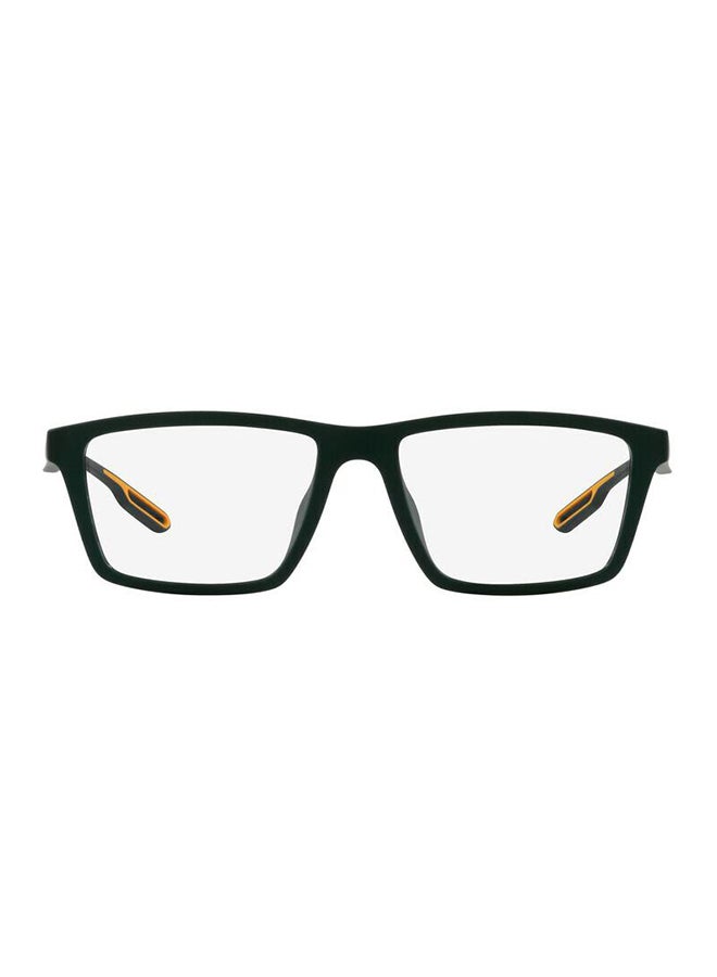 unisex Full-Rimmed Rectangular Frame Clip On Ea4189U 50581W Size 55 Matte Green Demo Lens