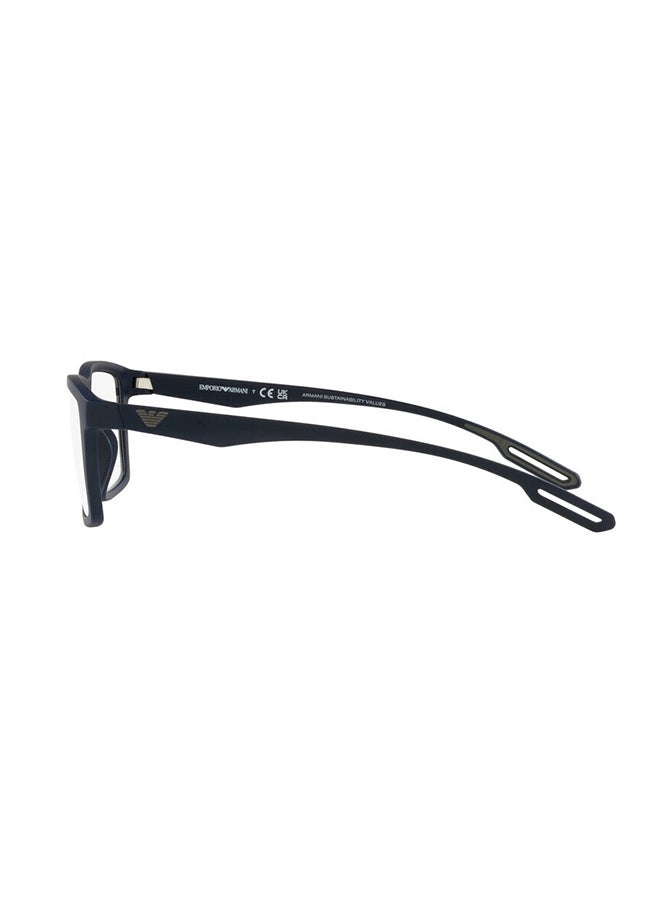 EMPORIO ARMANI - unisex Full-Rimmed Rectangular Frame Clip On Ea4189U 50881W Size 55 Matte Blue Demo Lens - Image 1