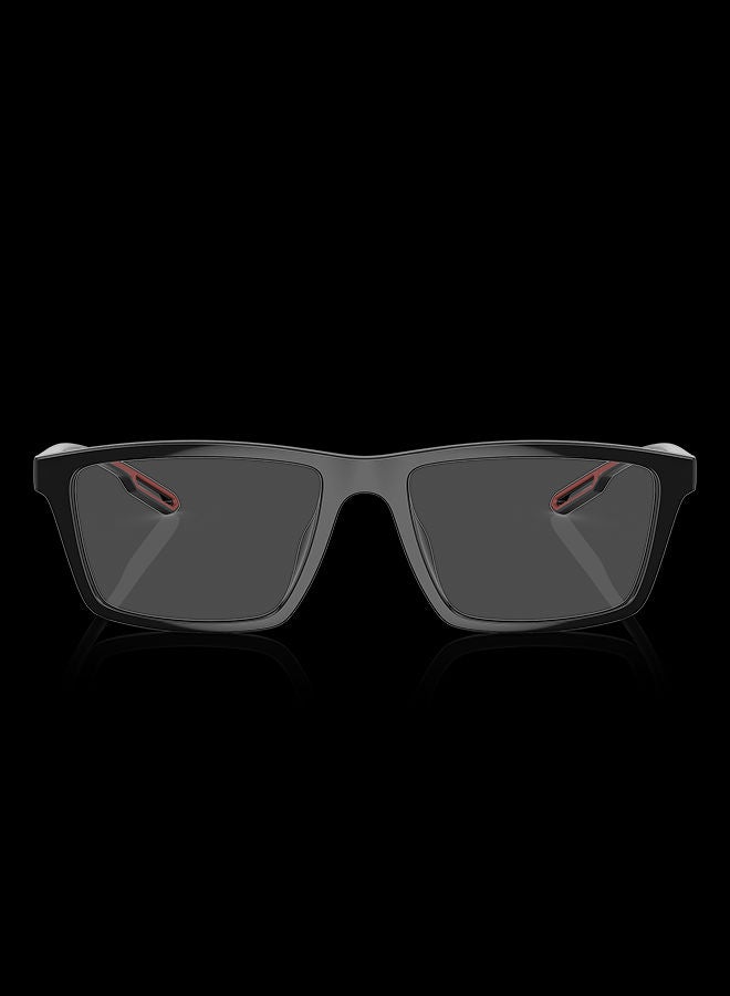 EMPORIO ARMANI unisex Full-Rimmed Rectangular Frame Clip On Ea4189U 50171W Size 55 Shiny Black Demo Lens  - Image 1