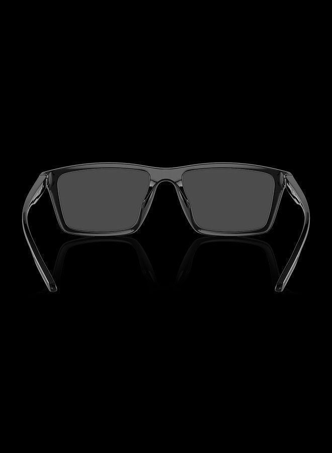 EMPORIO ARMANI unisex Full-Rimmed Rectangular Frame Clip On Ea4189U 50171W Size 55 Shiny Black Demo Lens  - Image 3