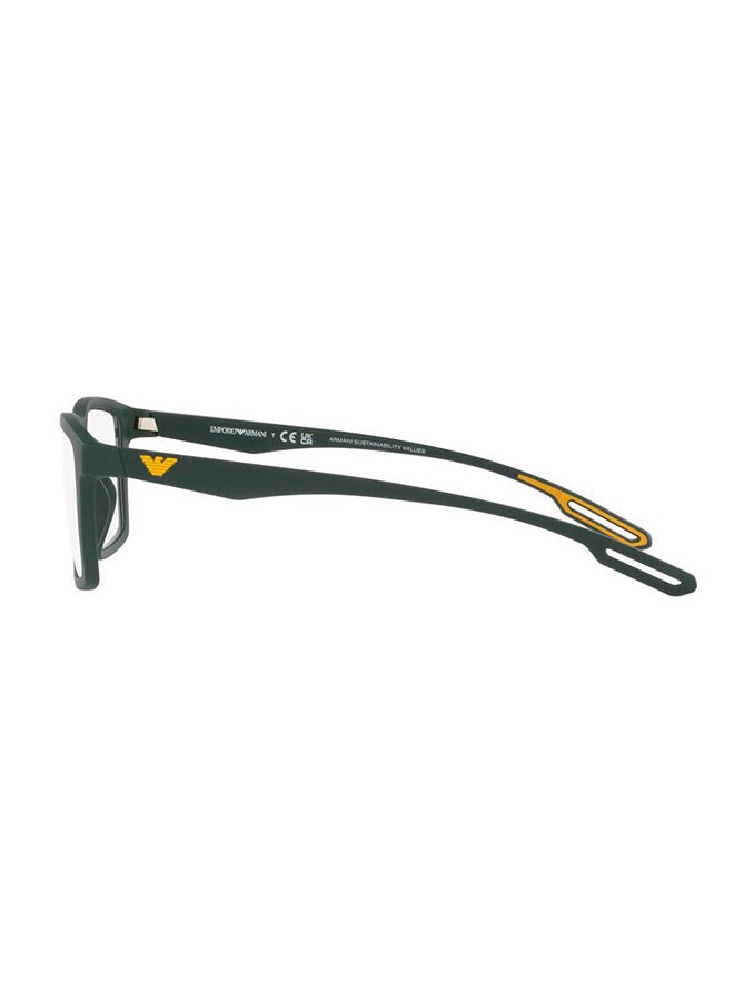 unisex Full-Rimmed Rectangular Frame Clip On Ea4189U 50581W Size 55 Matte Green Demo Lens