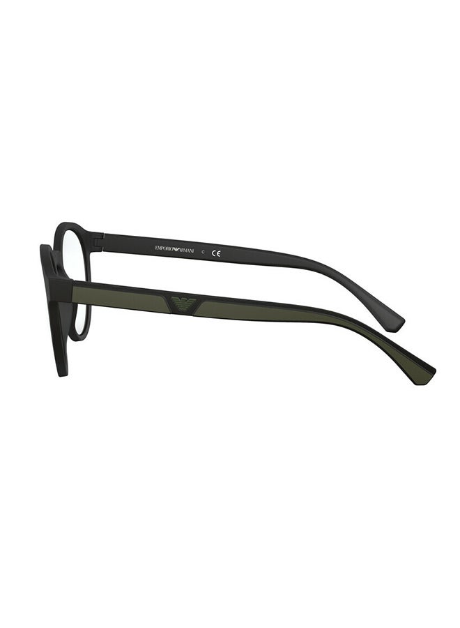 EMPORIO ARMANI - Full-Rimmed Round Frame Clip On Ea4152 50421W Size 52 Matte Black Demo Lens - Image 1