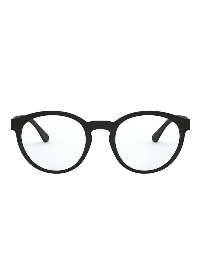 EMPORIO ARMANI - Full-Rimmed Round Frame Clip On Ea4152 50421W Size 52 Matte Black Demo Lens - Image 1