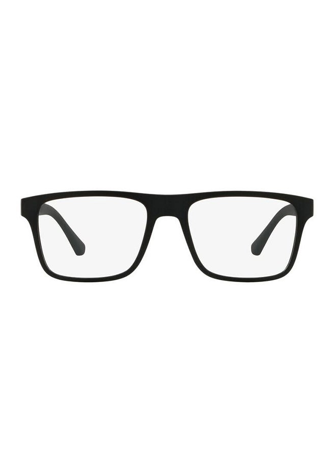 EMPORIO ARMANI unisex Full-Rimmed Rectangular Frame Clip On Ea4115 58011W Size 54 Matt Black Demo Lens  - Image 3